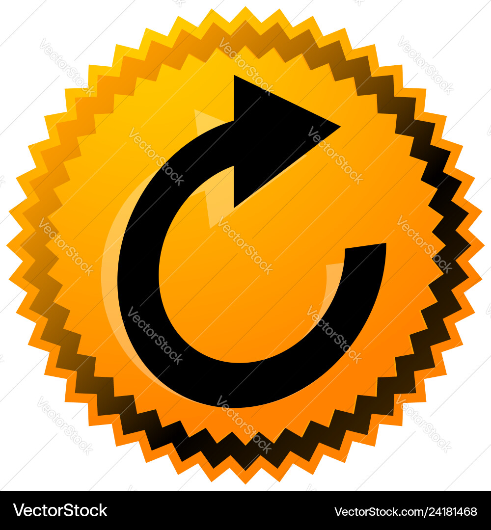 Circular arrow icon revolve rotate iteration Circular arrow icon revolve rotate iteration vector image