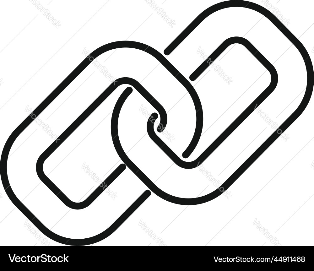 Computer chain icon outline frame Computer chain icon outline frame vector image