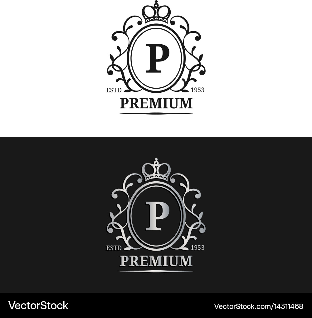 Elegant Monogram Logo Vector Image