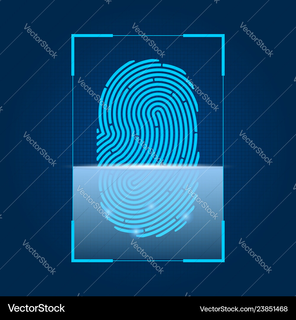 Fingerprint Security Scan Concept vector image