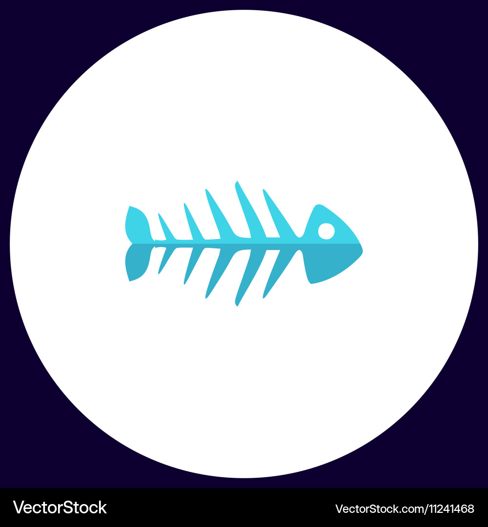 Fish skeleton computer symbol vector image