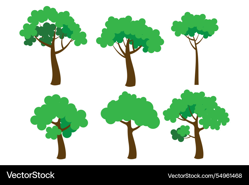 Flat tree icon trees forest simple Flat tree icon trees forest simple vector image
