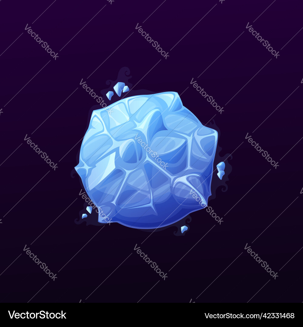 Frozen Ice Planet UI Element vector image