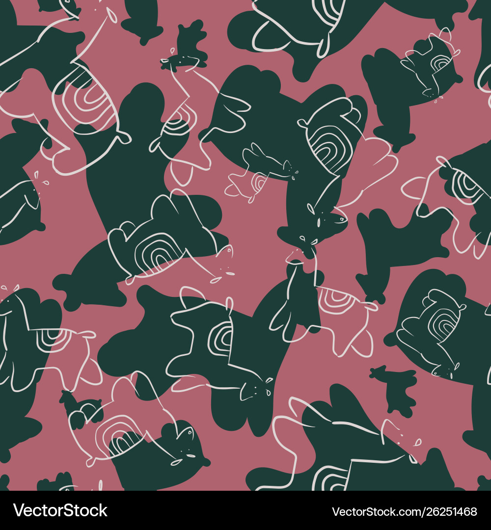 Llama silhouette seamless repeat pattern design Llama silhouette seamless repeat pattern design vector image
