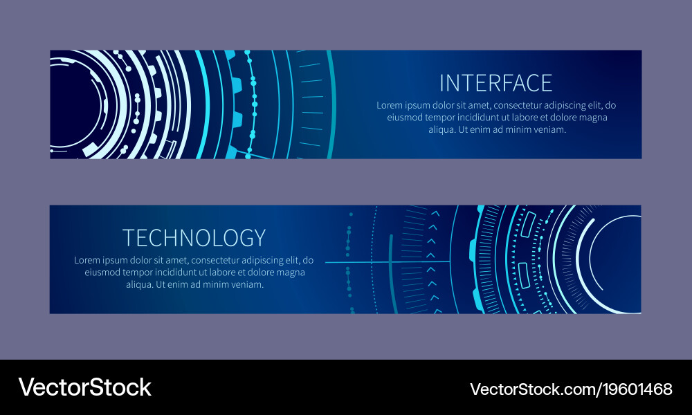 Modern Tech Interface Patterns vector image