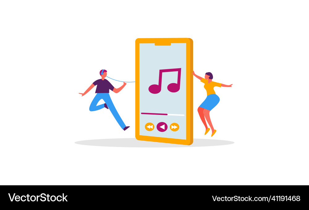 Music player application for website Vector Image