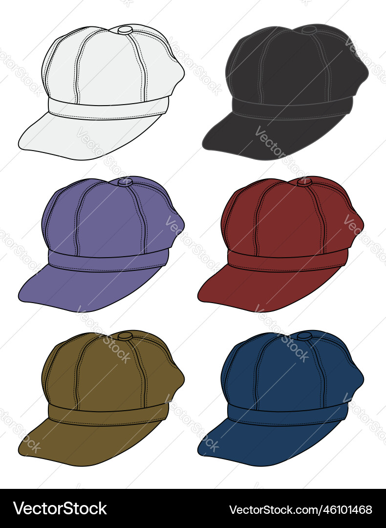 Newsboy cap Newsboy cap vector image