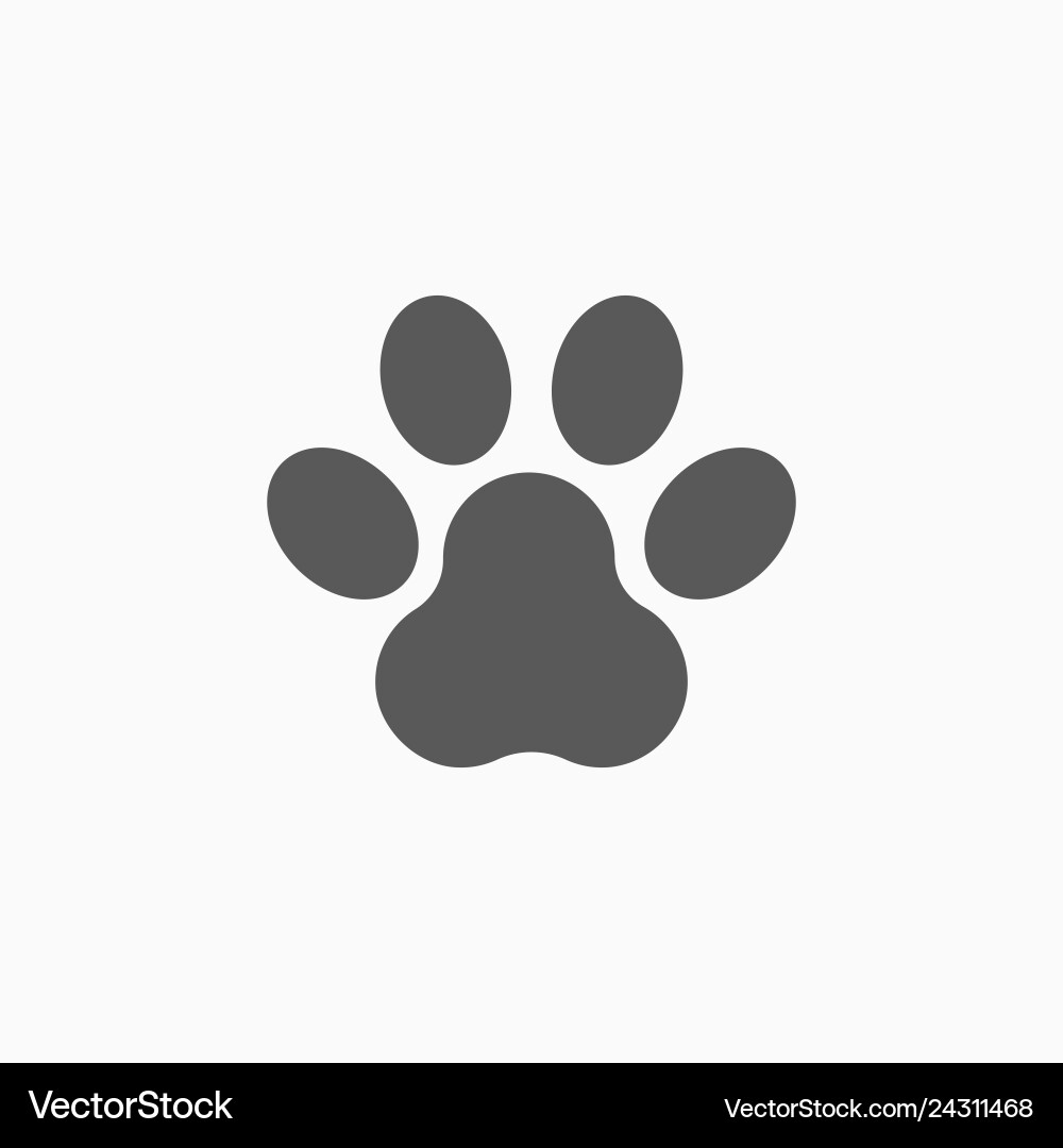 Paw print icon Paw print icon vector image