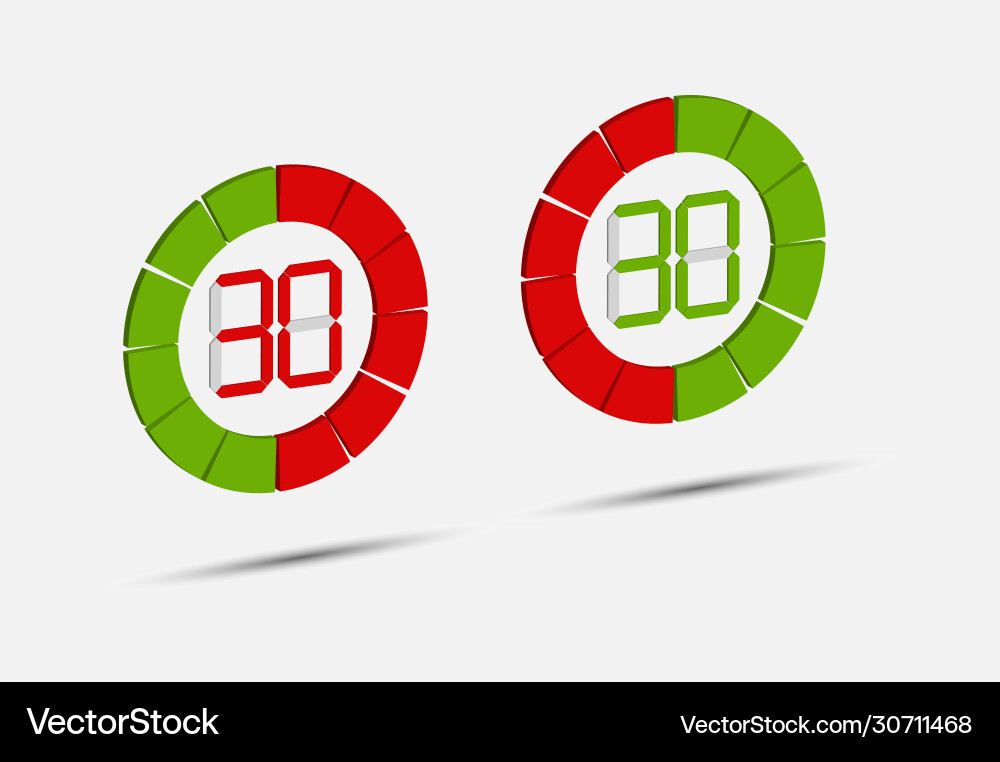Scale device with a value 30 volume vector image