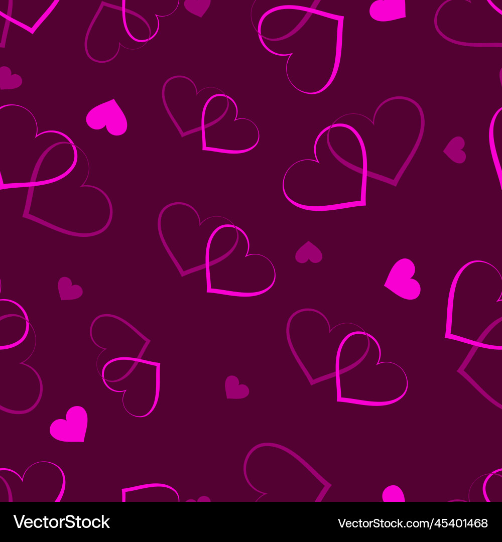 Seamless repeat pattern of hearts Seamless repeat pattern of hearts vector image