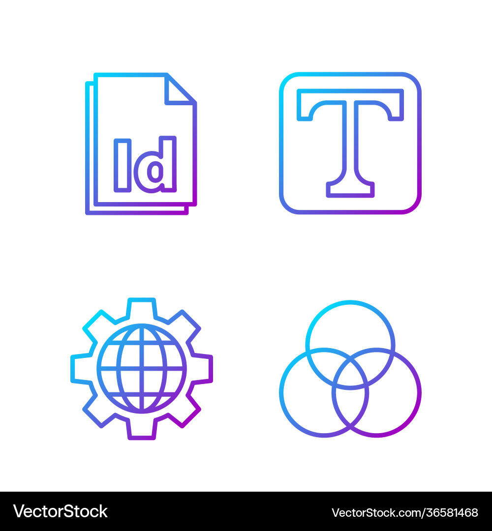 Set line rgb and cmyk color mixing globe Set line rgb and cmyk color mixing globe vector image