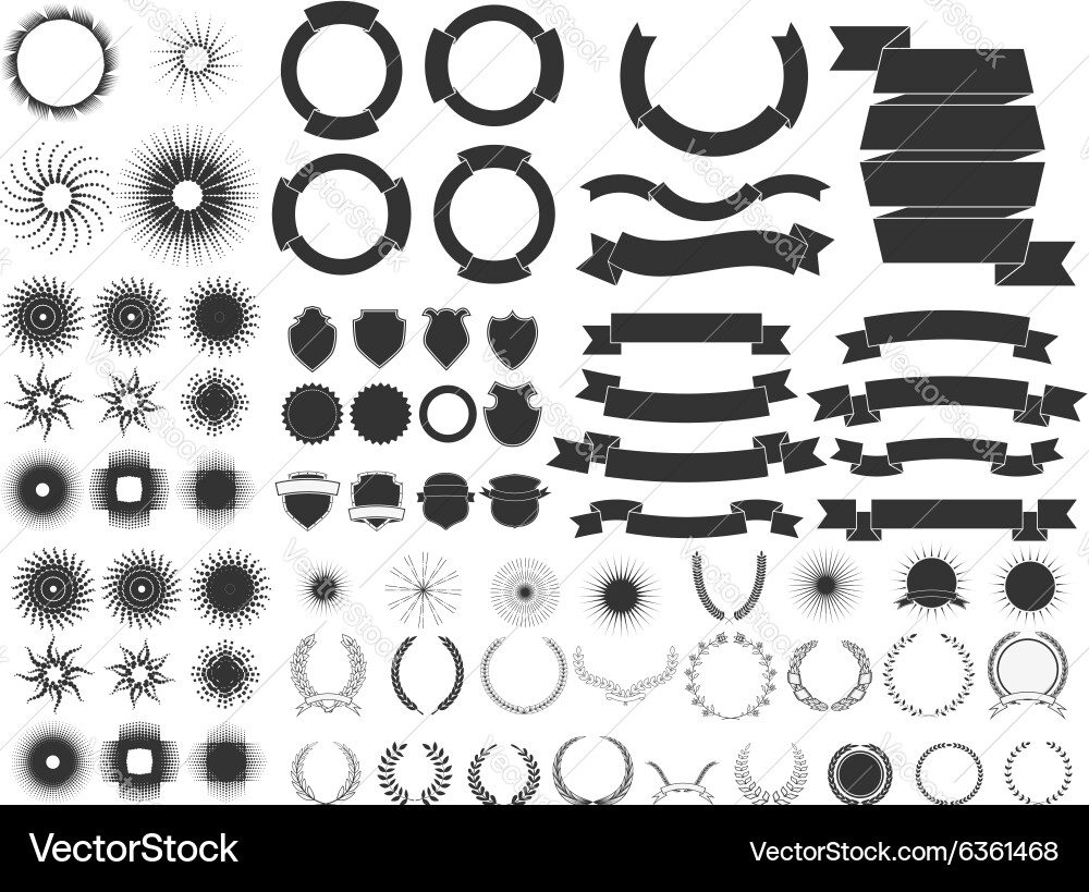 Set of design elements Vector Image