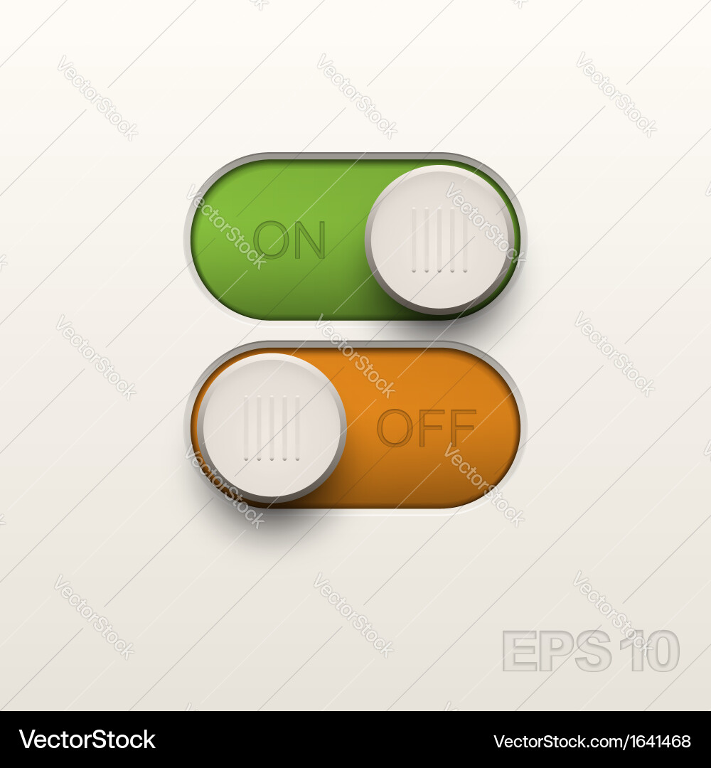 Toggle Switch Elements vector image