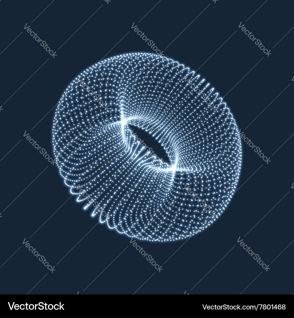 Torus the consisting of points 3d grid vector image