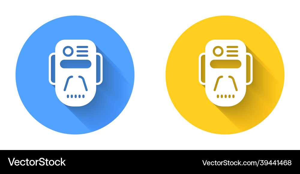 White artificial intelligence robot icon isolated White artificial intelligence robot icon isolated vector image