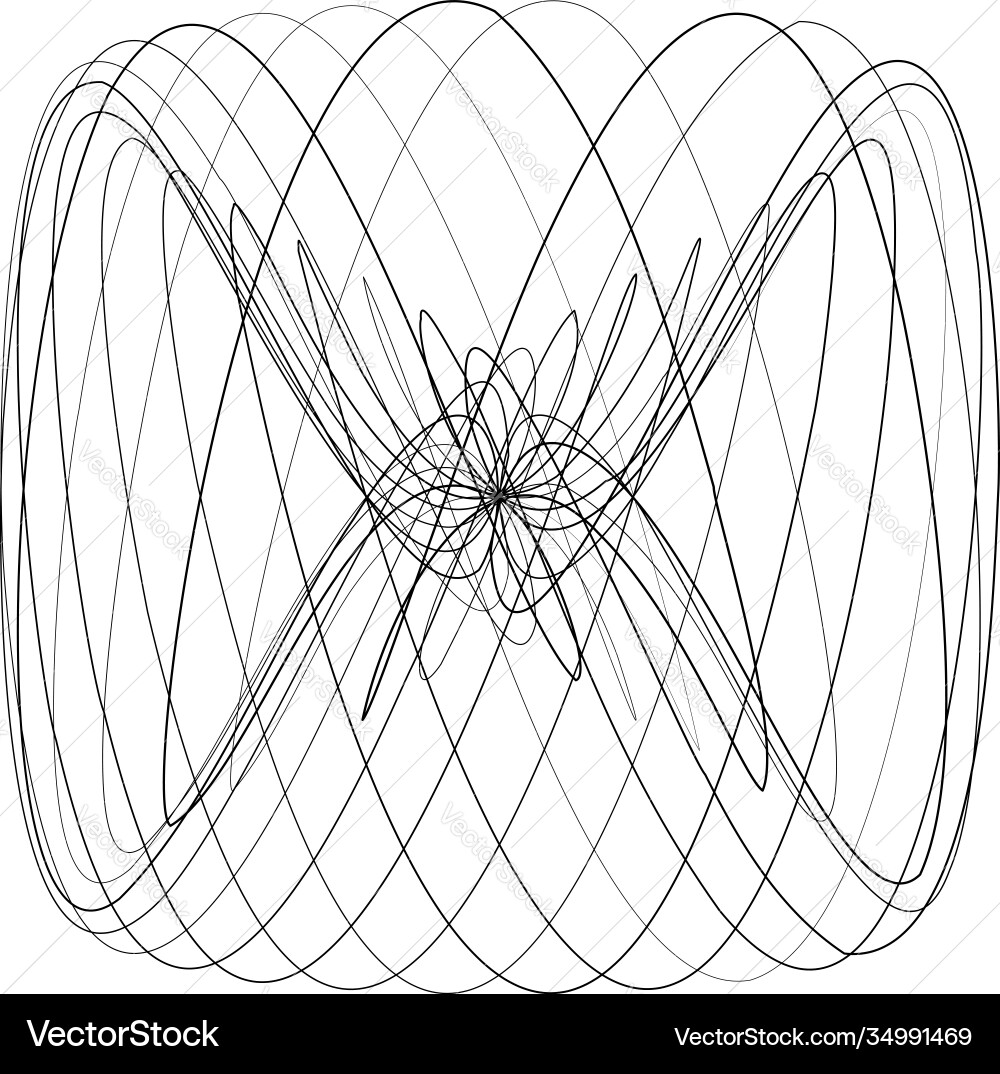 Abstract knot design element random intersecting Abstract knot design element random intersecting vector image