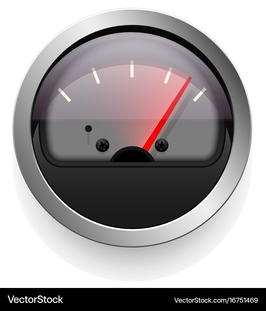 Analog indicator with an arrow the device vector image