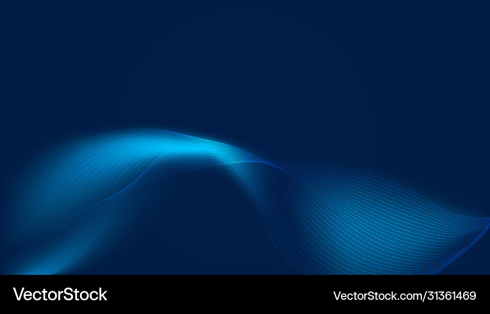 Array particles flowing over dark background Array particles flowing over dark background vector image