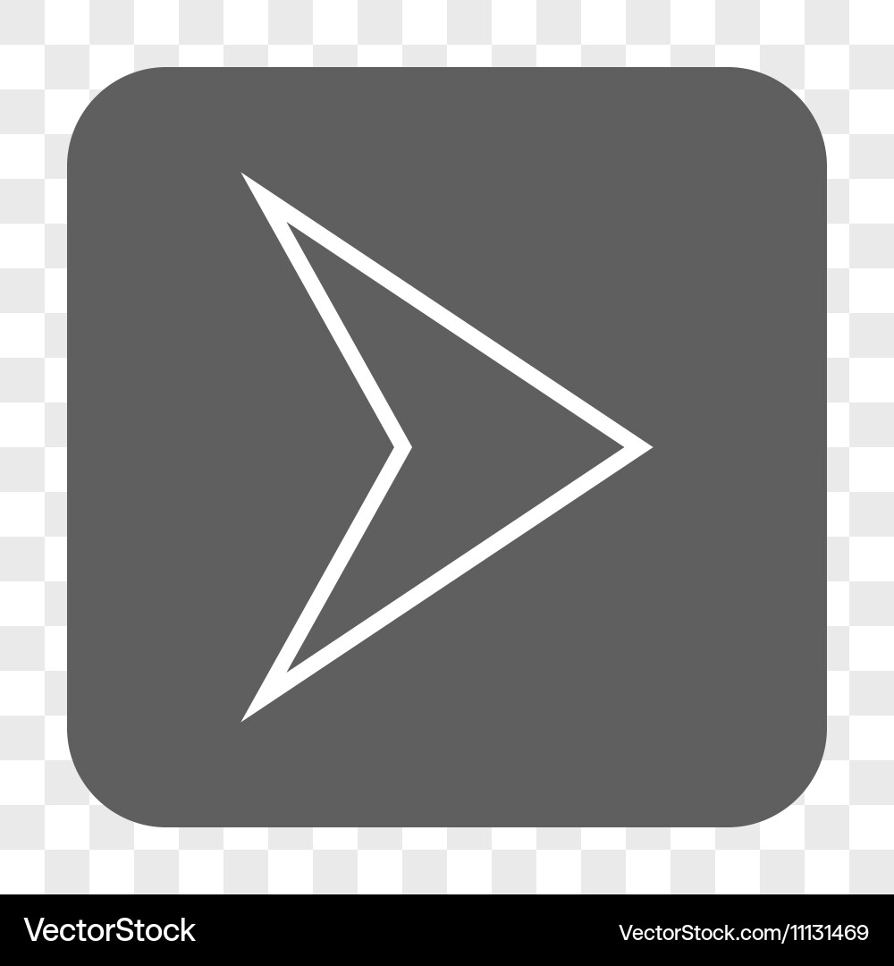 Arrowhead right rounded square button vector image