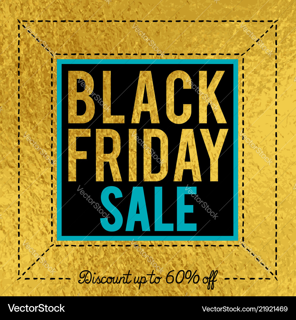 Black friday sale banner on golden luxury Black friday sale banner on golden luxury vector image