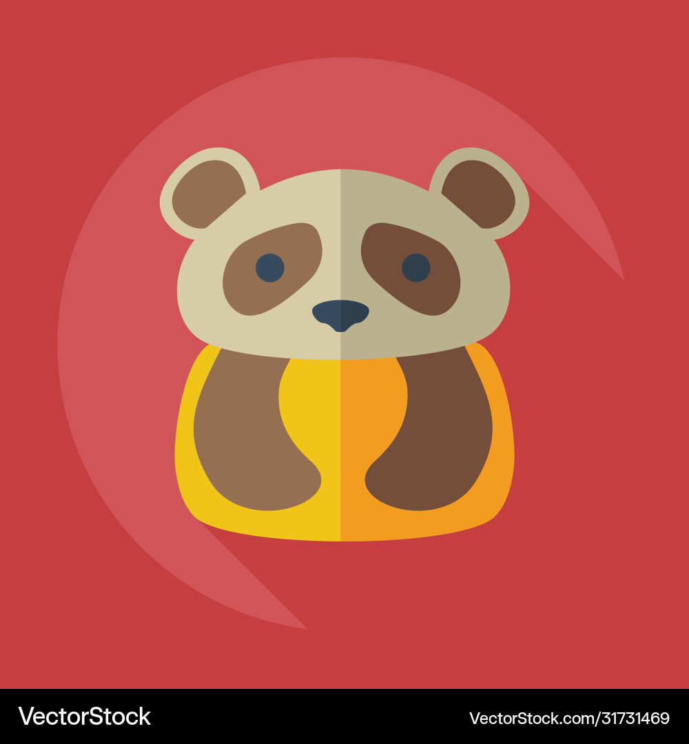 Flat modern design with shadow icons pandas vector image
