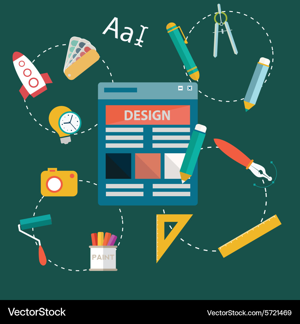 Graphic web design icons Vector Image