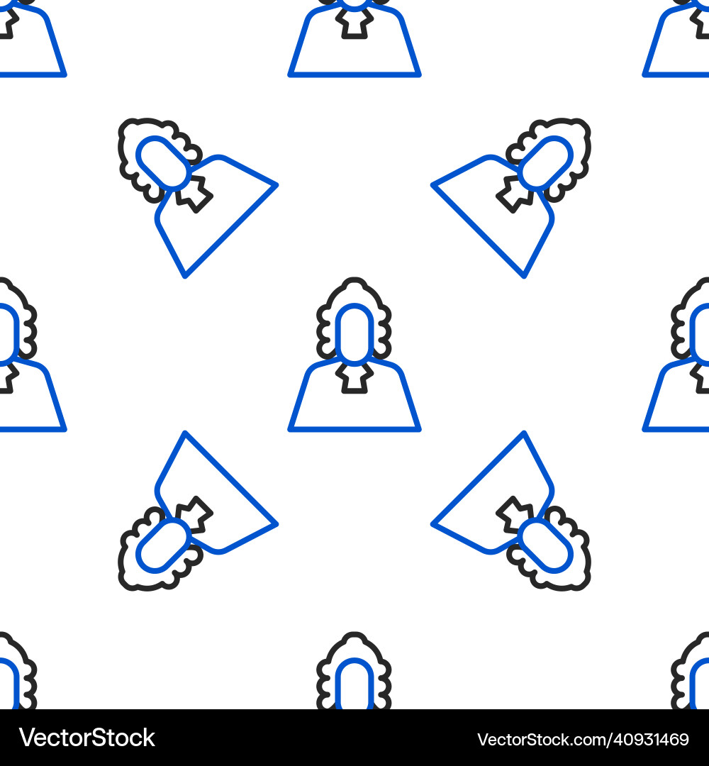 Line judge icon isolated seamless pattern on white Line judge icon isolated seamless pattern on white vector image