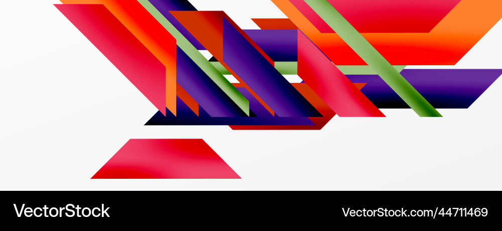 Minimal geometric abstract background dynamic 3d Vector Image