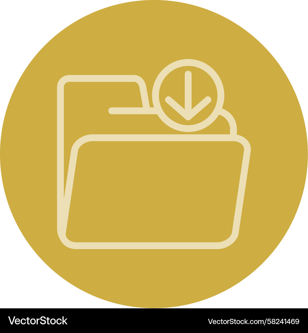 Multi-Color Archive Line Icon Vector Image