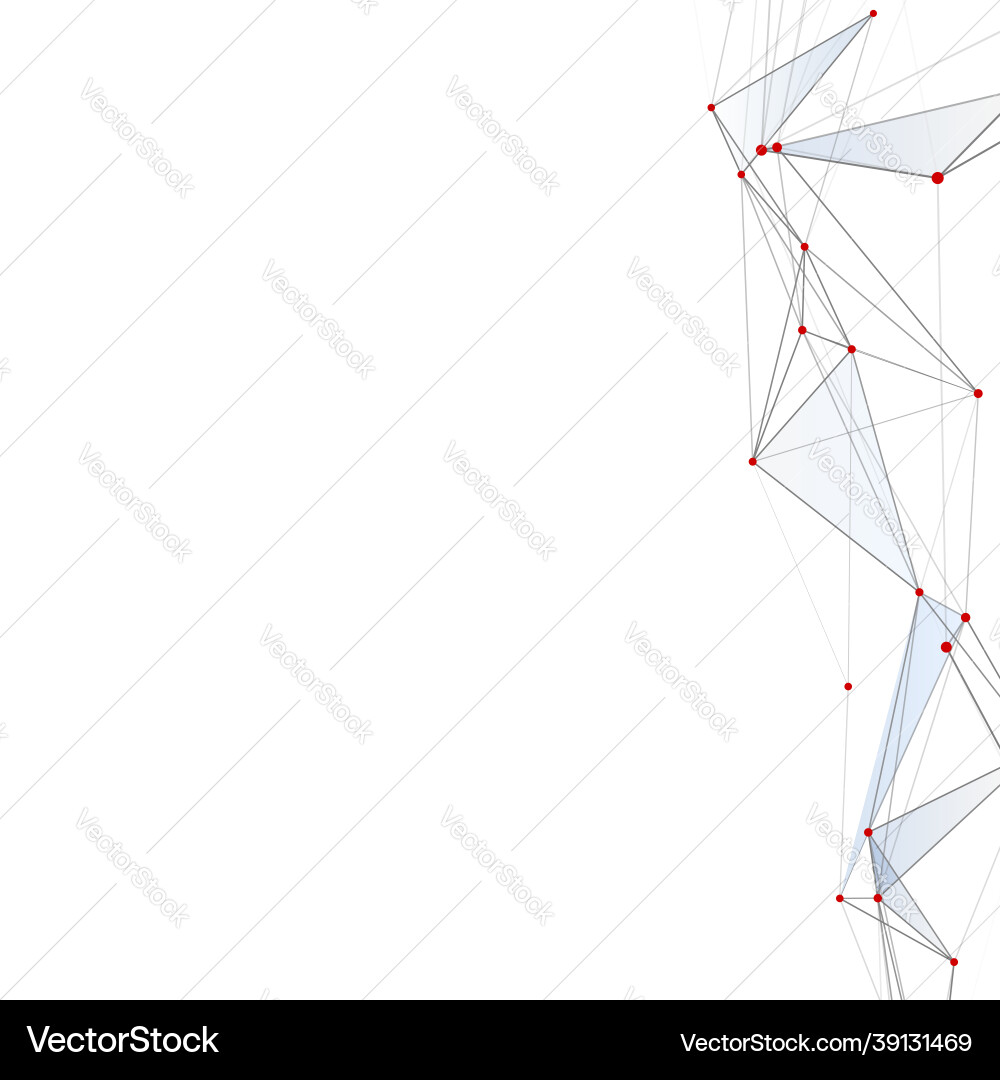 Plexus mesh red points and gradient triangles Plexus mesh red points and gradient triangles vector image