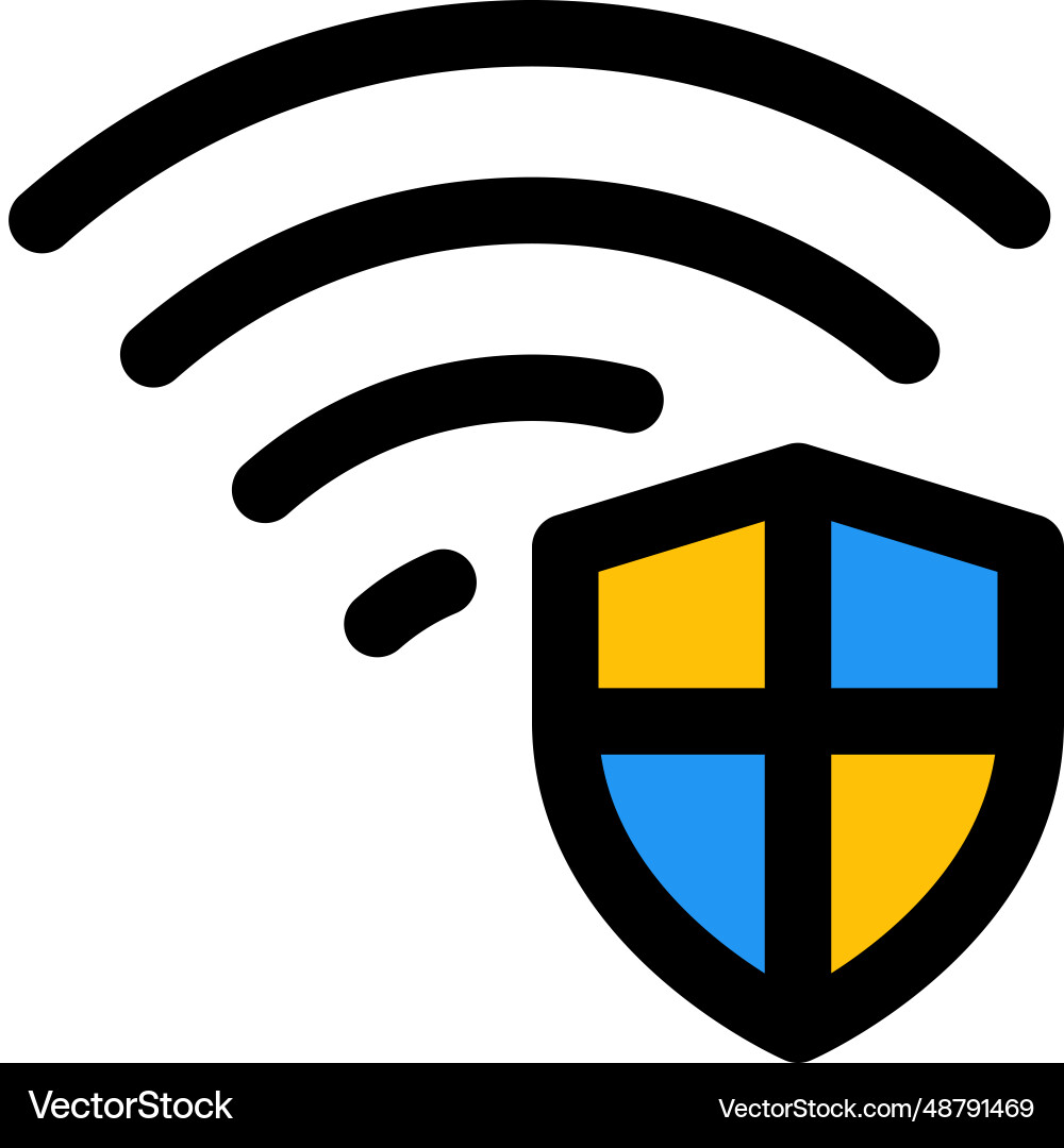 Private network for secure online access vector image