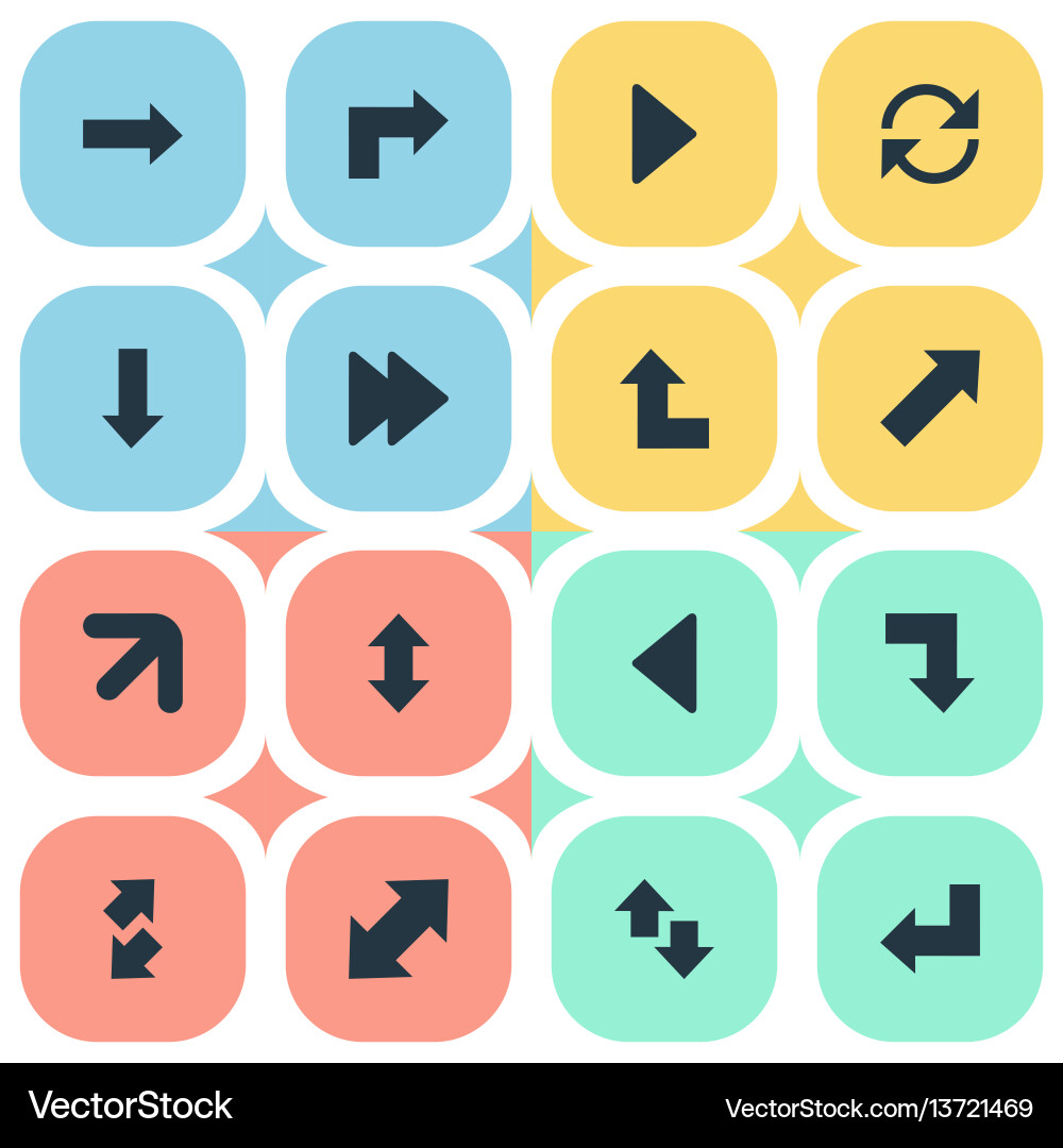 Set of simple indicator icons Vector Image
