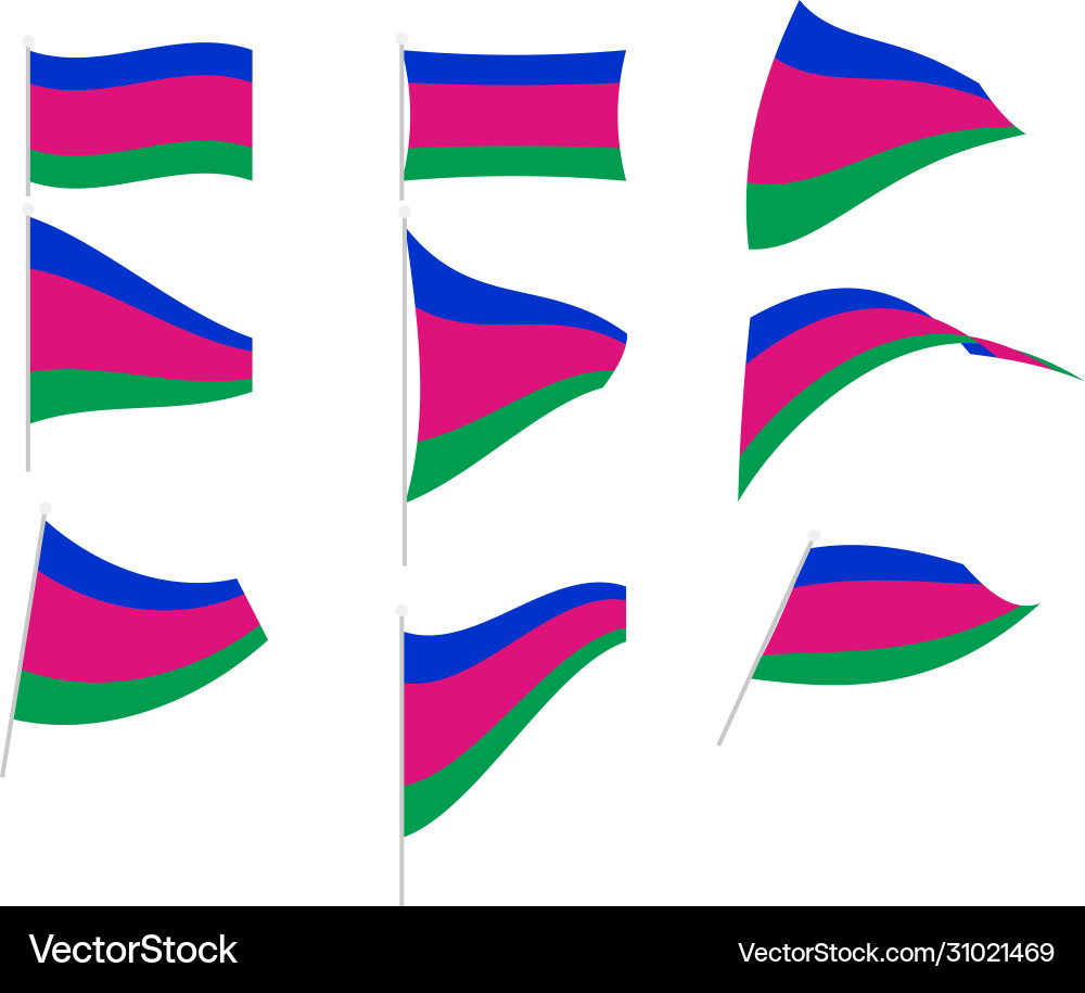 Set with kuban flag Vector Image