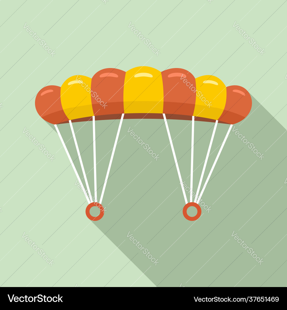 Skydiving parachute icon flat style Skydiving parachute icon flat style vector image