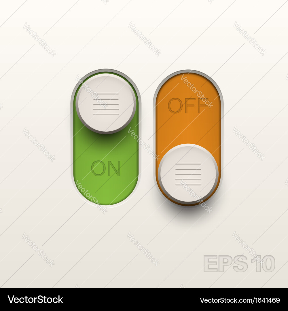 Toggle Switch Controls Vector Image
