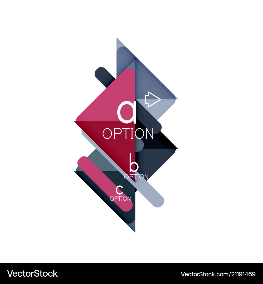 Triangle data visualization design option Vector Image