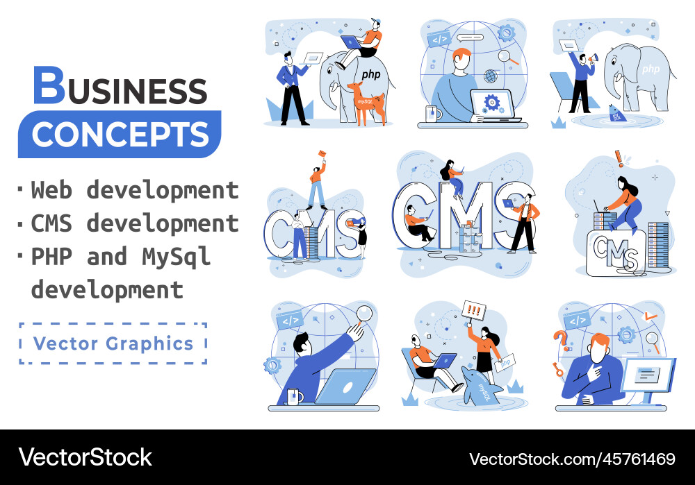 Website architecture concepts web development Website architecture concepts web development vector image