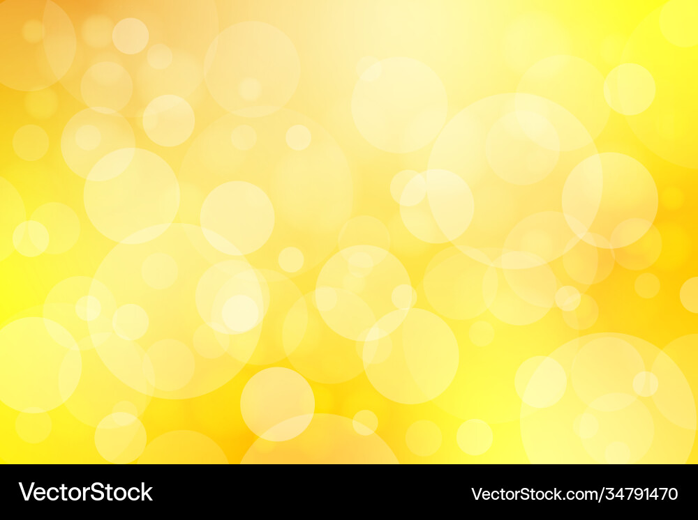 Abstract background yellow bokeh vector image