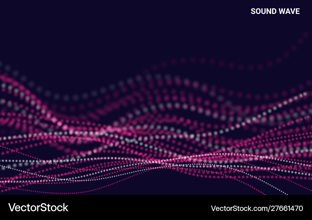 Abstract dynamic waves and particles Abstract dynamic waves and particles vector image