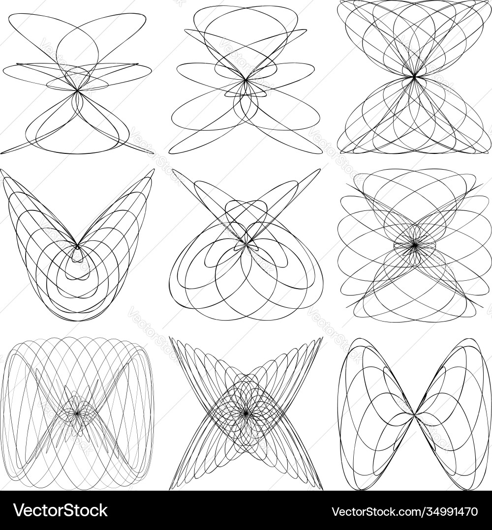 Abstract knot design element random intersecting Abstract knot design element random intersecting vector image