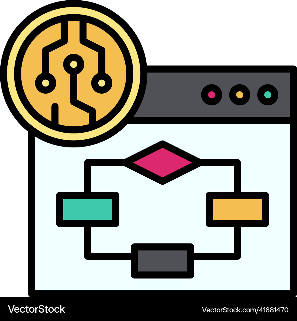 Algorithm Crypto Icon vector image