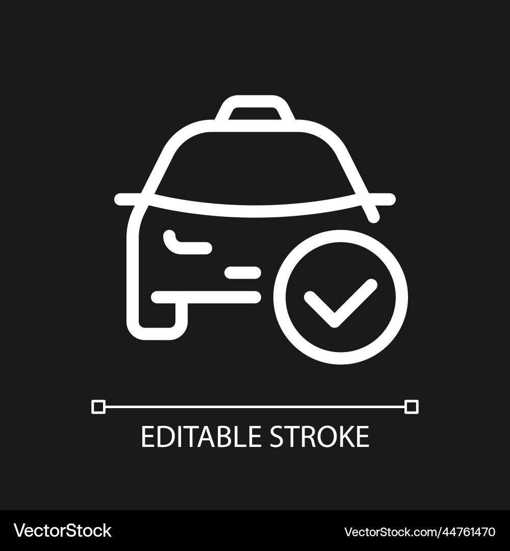 Approved taxi order pixel perfect white linear ui Approved taxi order pixel perfect white linear ui vector image