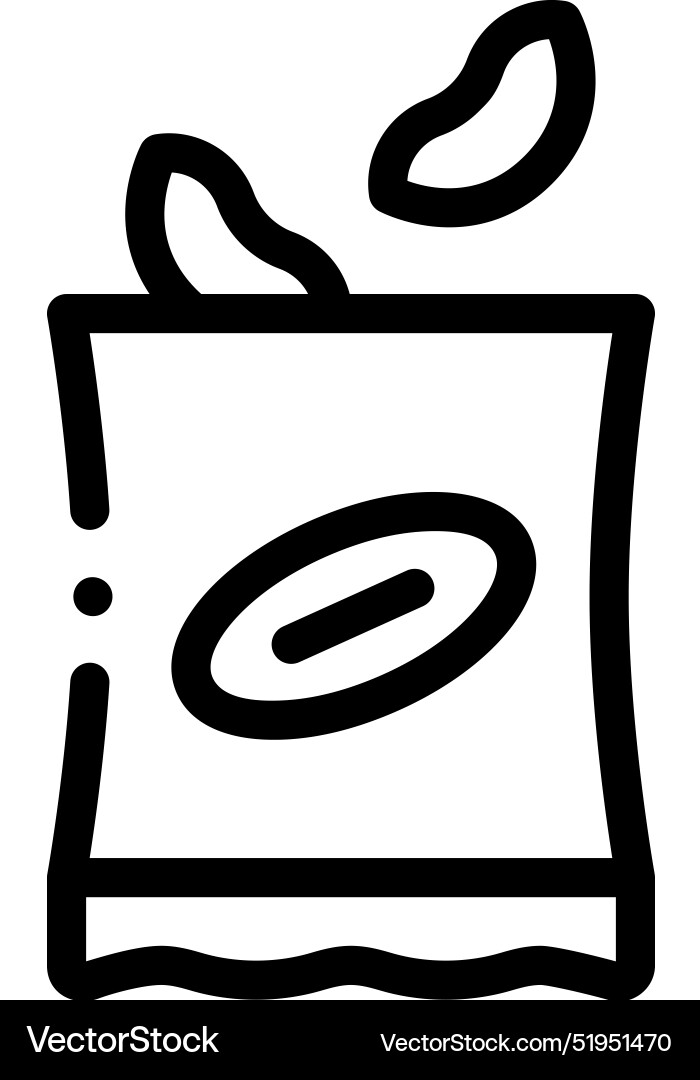 Chips icon thin linear style design isolated Chips icon thin linear style design isolated vector image