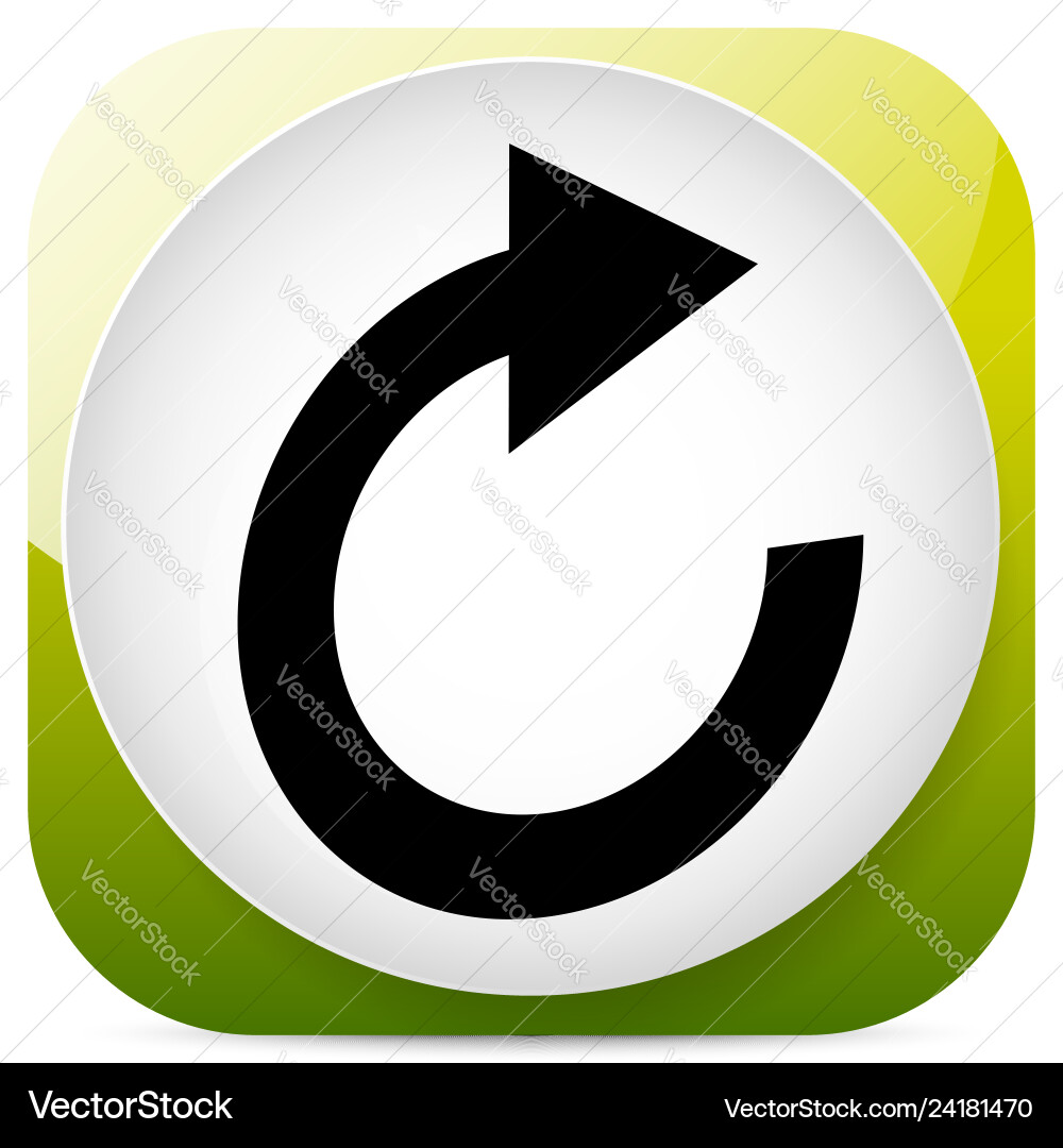 Circular arrow icon revolve rotate iteration Vector Image
