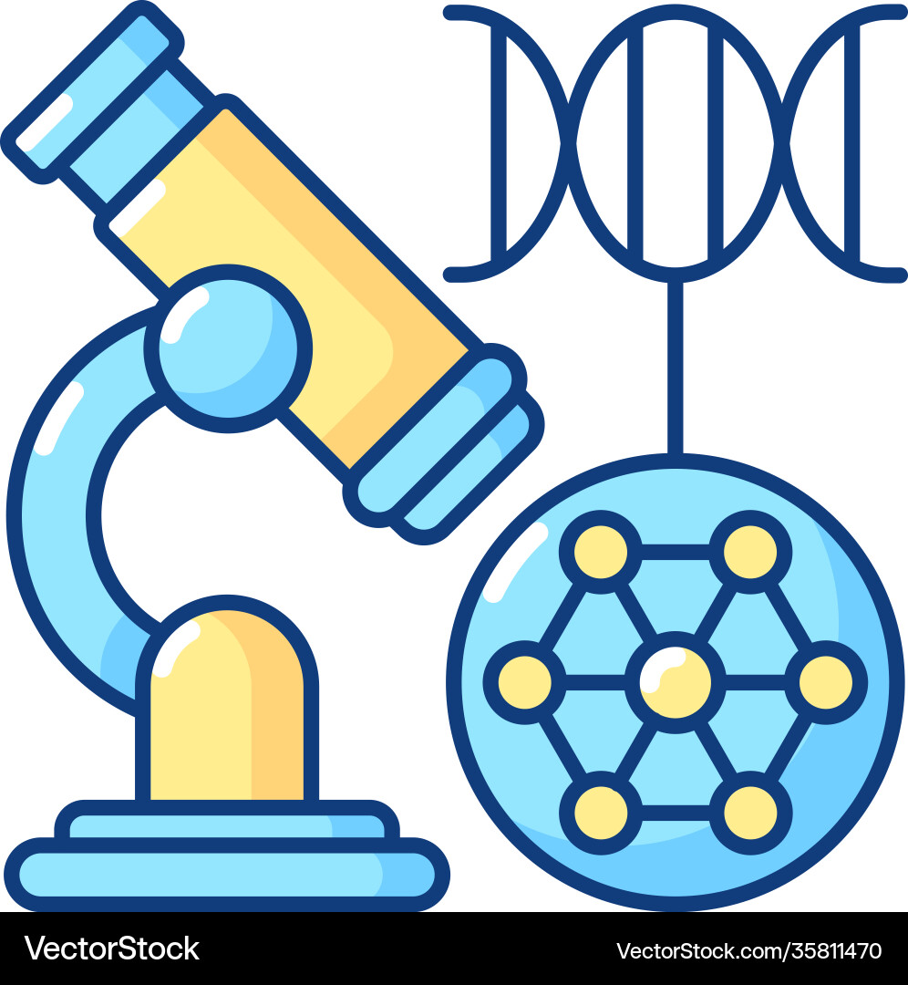 Dna microarray rgb color icon Vector Image