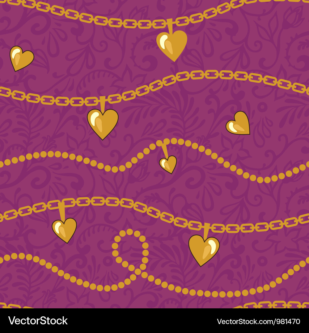 Golden chains pattern vector image