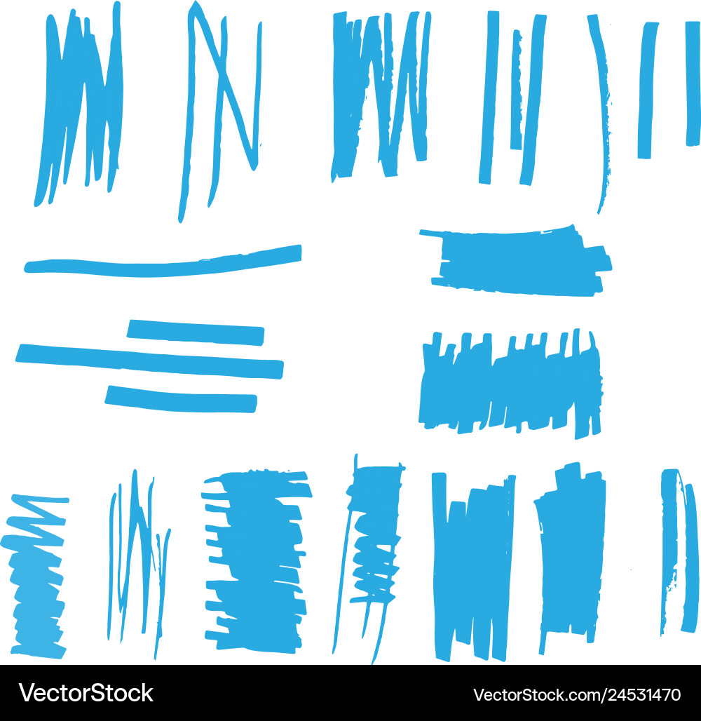 Highlight marker lines Highlight marker lines vector image