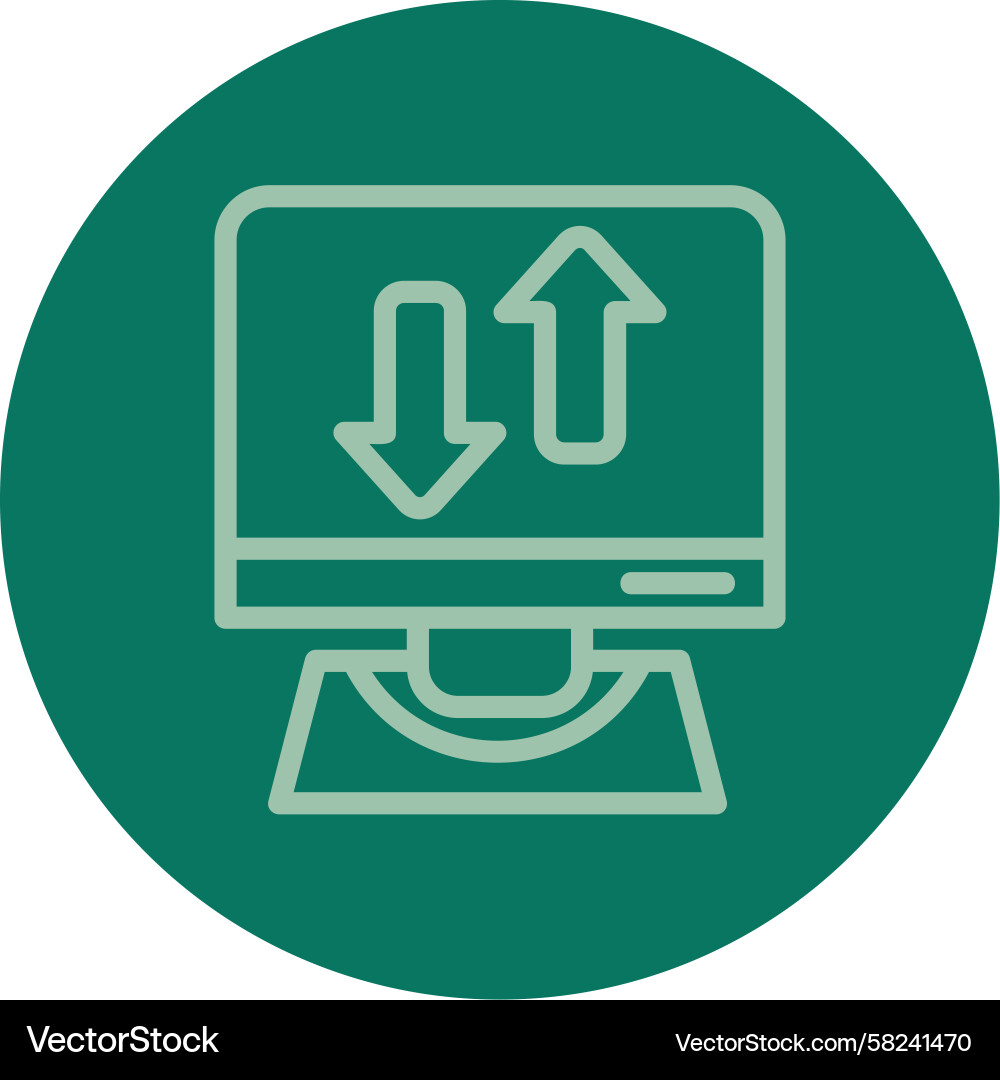 Multi-Color Arrow Line Icon Vector Image
