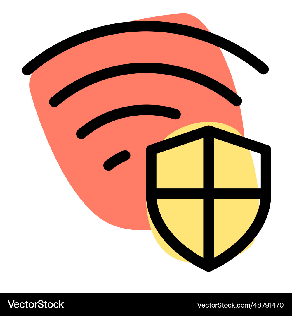 Private network for secure online access vector image