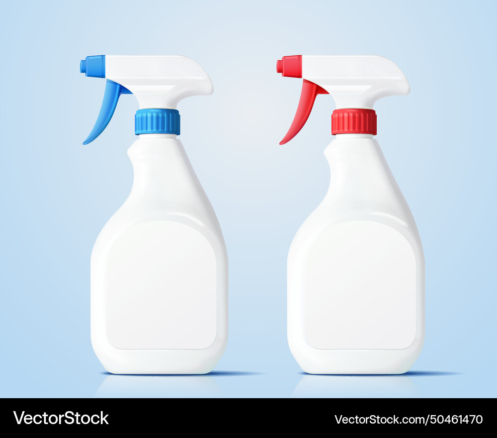 Realistic trigger spray bottles Vector Image